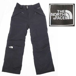 North Face Boys TNF Black Winter Ski Snow Pants Kids Youth Snowboard Bibs Suit L